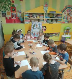 Занятие по рисованию "Снеговик"⛄ .Старшая разновозрастная группа "Почемучки"